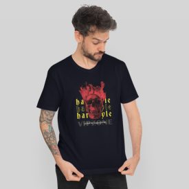 Lord of Hardstyle Skull on Fire Techno T-Shirt by VIPZONE