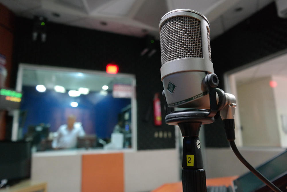 Microphone in Music Studio