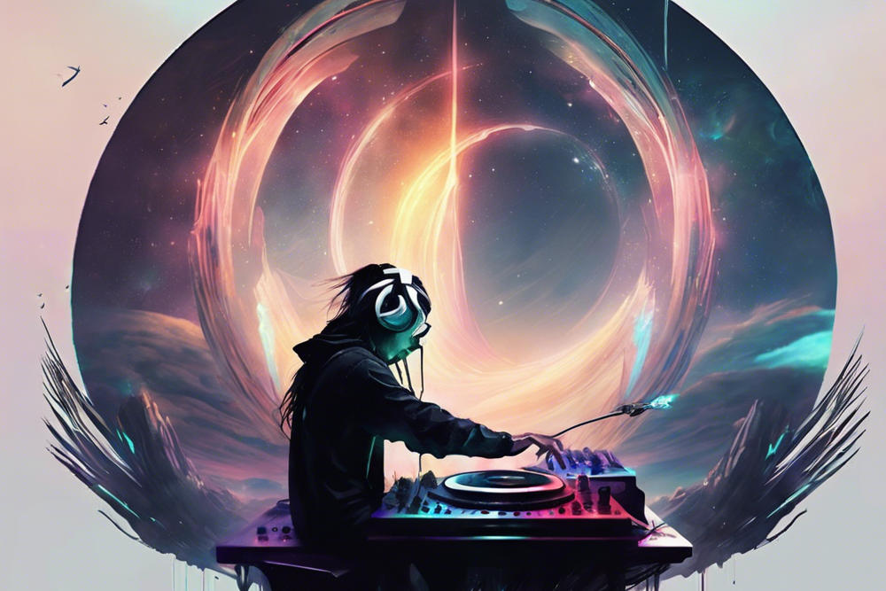 the artist skrillex is playing music as a dj on stage (3)